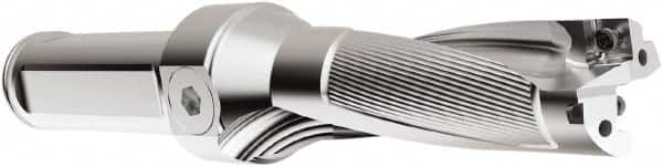 Seco - 4-1/2" Max Drill Depth, 3xD, 1-1/2" Diam, Indexable Insert Drill - 2 Inserts, 1-1/2" Shank Diam, Straight Shank - Exact Tooling