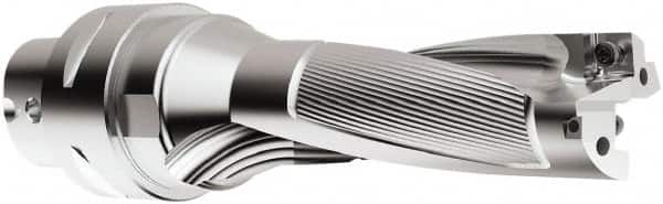 Seco - 47mm Max Drill Depth, 3xD, 15.5mm Diam, Indexable Insert Drill - 2 Inserts, C6 Modular Connection Shank - Exact Tooling