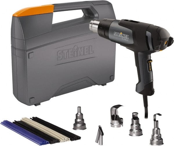 Steinel - 120 to 1,100°F Heat Setting, 4 to 13 CFM Air Flow, Heat Gun Kit - 120 Volts, 13.2 Amps, 1,500 Watts, 6' Cord Length - Exact Tooling