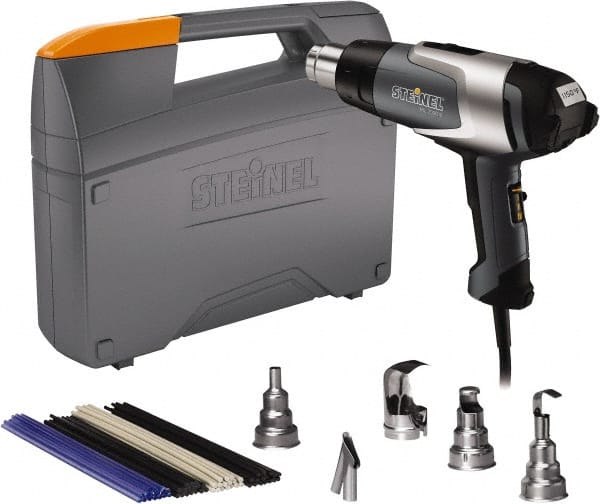 Steinel - 120 to 1,150°F Heat Setting, 4 to 13 CFM Air Flow, Heat Gun Kit - 120 Volts, 13.3 Amps, 1,600 Watts, 6' Cord Length - Exact Tooling
