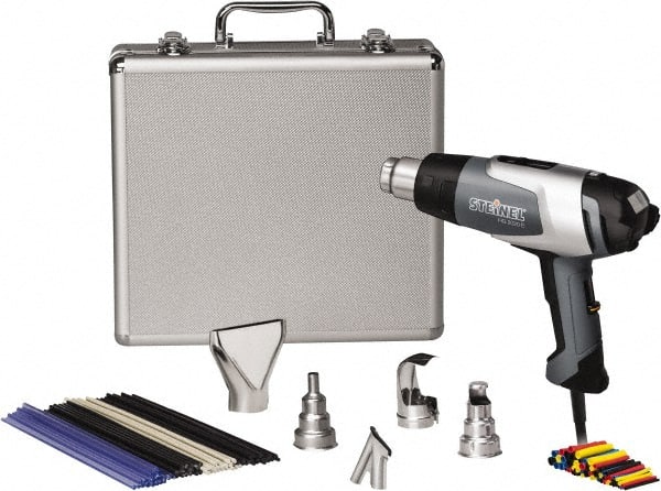 Steinel - 120 to 1,150°F Heat Setting, 4 to 13 CFM Air Flow, Heat Gun Kit - 120 Volts, 13.3 Amps, 1,600 Watts, 6' Cord Length - Exact Tooling