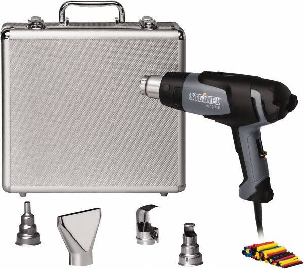 Steinel - 120 to 1,100°F Heat Setting, 4 to 13 CFM Air Flow, Heat Gun Kit - 120 Volts, 13.2 Amps, 1,500 Watts, 6' Cord Length - Exact Tooling
