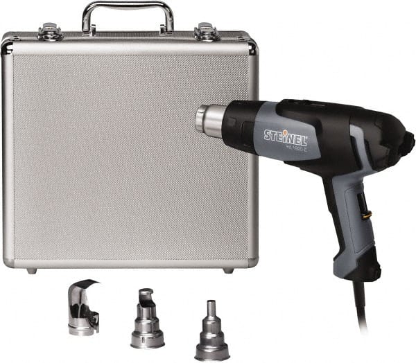 Steinel - 120 to 1,100°F Heat Setting, 1 to 13 CFM Air Flow, Heat Gun Kit - 120 Volts, 13.2 Amps, 1,600 Watts, 6' Cord Length - Exact Tooling