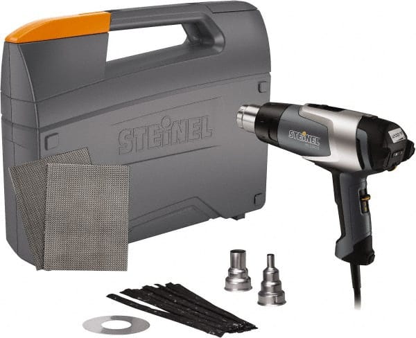 Steinel - 120 to 1,200°F Heat Setting, 4 to 13 CFM Air Flow, Heat Gun Kit - 120 Volts, 13.5 Amps, 1,600 Watts, 6' Cord Length - Exact Tooling