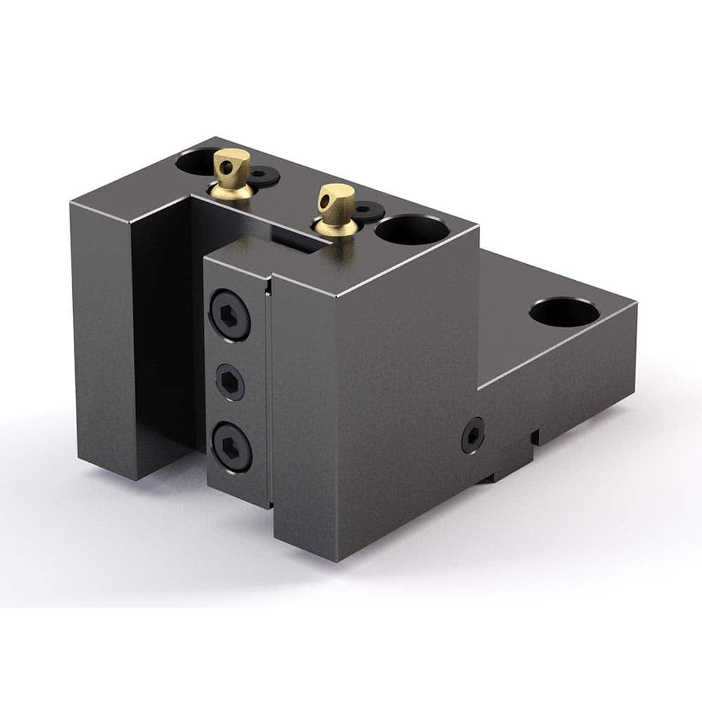 Global CNC Industries - Turret & VDI Tool Holders; Type: Haas OD Turning Block ; Clamping System: 73mm X 70mm ; Tool Axis: OD ; Through Coolant: No ; Outside Diameter (Decimal Inch): 1.0000 ; Additional Information: 4 Mounting Holes - Exact Tooling
