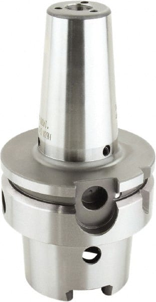 Lyndex - 0.3937" Hole Diam, HSK63A Taper Shank Shrink Fit Tool Holder & Adapter - 3.3465" Projection, 0.9449" Nose Diam, Through Coolant - Exact Tooling