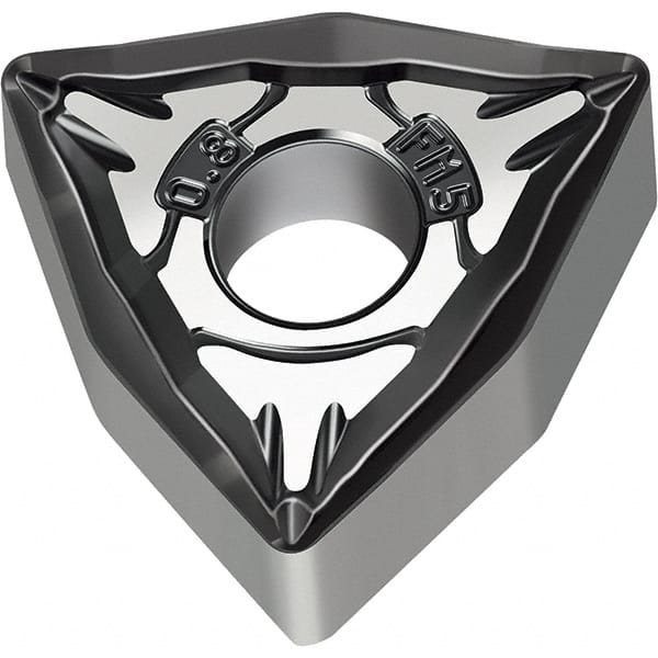 Walter - WNMG FM5 Grade WSM10S Turning Insert - TiAlN+Al2O3+(Al) Finish, 80° Trigon, 9.53mm Inscr Circle, 4.76mm Thick, 0.4mm Corner Radius - Exact Tooling