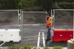 VizCon - 72" High x 6' Long x 72" Wide Barrier Gate Panel - Galvanized Finish, Silver, Use with 45032-O, 45032-W - Exact Tooling