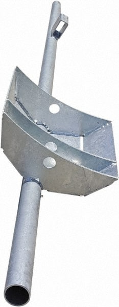 VizCon - 5" High x 12" Long x 6-1/2" Wide Barrier Fence Fork - Galvanized Finish, Silver, Use with 45032-O, 45032-W - Exact Tooling