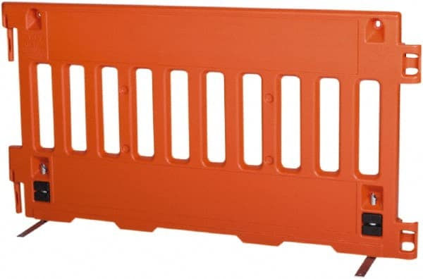 VizCon - 38" High x 6' Max Width Barrier - Polyethylene, Orange - Exact Tooling