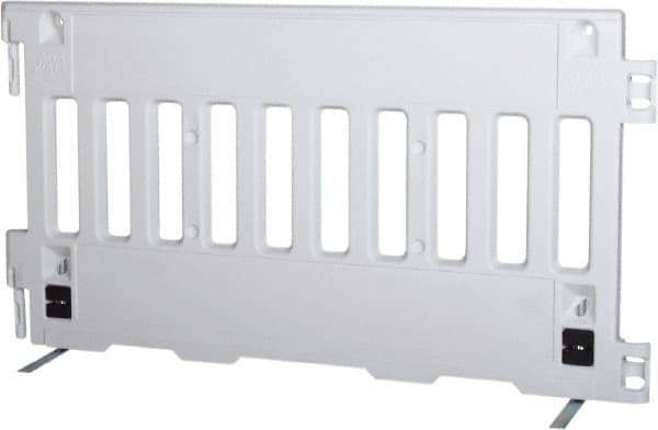 VizCon - 38" High x 6' Max Width Barrier - Polyethylene, White - Exact Tooling