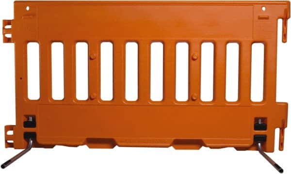 VizCon - 38" High x 6' Max Width Barrier - Polyethylene, Orange - Exact Tooling