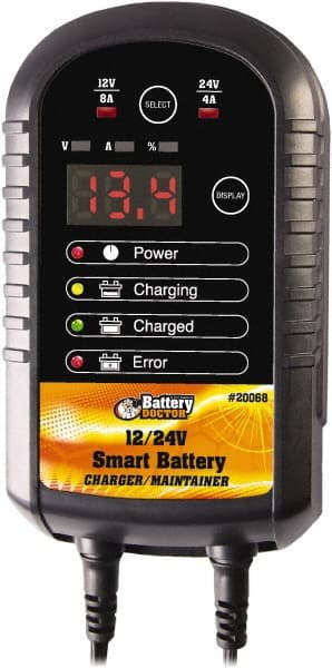 Battery Doctor - 12/24 Volt Automatic Charger/Maintainer - 4 Amps/8 Amps - Exact Tooling