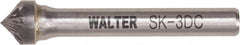 WALTER Surface Technologies - 3/8" Cut Diam, 1/4" Shank Diam, Cone Head Double Cut Burr - Tungsten Carbide, 0.2" LOC, 4-1/2" OAL - Exact Tooling