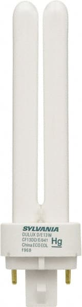 SYLVANIA - 13 Watt Fluorescent Residential/Office 2 Pin Lamp - 4,100°K Color Temp, 780 Lumens, CF13FF, 20,000 hr Avg Life - Exact Tooling