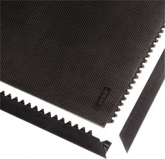 Notrax - 3' Long x 2" Wide x 1/2" Thick, Anti-Fatigue Modular Matting Tiles - Female, 4 Interlocking Sides, Black, For Dry Areas, Series 041 - Exact Tooling