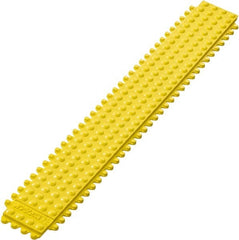 Notrax - 3' Long x 3" Wide x 5/8" Thick, Anti-Fatigue Modular Matting Tiles - Male, 4 Interlocking Sides, Yellow, For Dry Areas, Series 469 - Exact Tooling