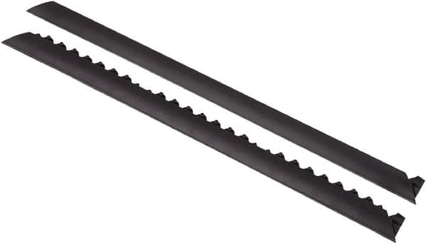 Notrax - 3' Long x 2" Wide x 5/8" Thick, Anti-Fatigue Modular Matting Tiles - Male, 4 Interlocking Sides, Black, For Dry Areas, Series 461 - Exact Tooling