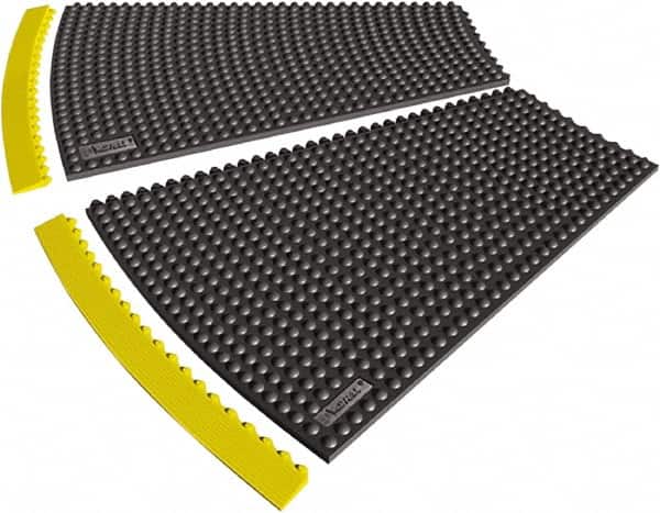 Notrax - 3' Long x 28" Wide x 5/8" Thick, Anti-Fatigue Modular Matting Tiles - 4 Interlocking Sides, Black, For Dry Areas, Series 444 - Exact Tooling