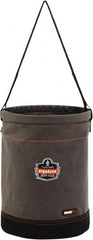 Ergodyne - 1 Pocket Gray Canvas Tool Bucket - 12-1/2" Wide x 12-1/2" Deep x 17" High - Exact Tooling