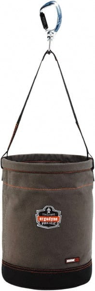 Ergodyne - 1 Pocket Gray Canvas Tool Bucket - 12-1/2" Wide x 12-1/2" Deep x 17" High - Exact Tooling