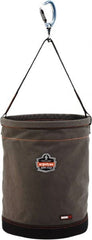 Ergodyne - 1 Pocket Gray Canvas Tool Bucket - 16" Wide x 16" Deep x 20" High - Exact Tooling