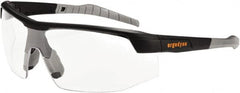 Ergodyne - Clear Lenses, Framed Safety Glasses - Scratch Resistant, Matte Black Nylon Frame, Size Universal, Wrap Around - Exact Tooling