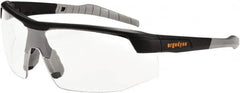 Ergodyne - Clear Lenses, Framed Safety Glasses - Anti-Fog, Scratch Resistant, Matte Black Nylon Frame, Size Universal, Wrap Around - Exact Tooling