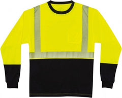 Ergodyne - Size 4XL, Lime/Black, High Visibility, Long Sleeve T-Pocket, - 54 to 58" Chest, 1 Pocket, Polyester - Exact Tooling