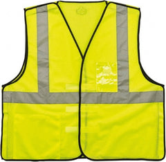 Ergodyne - Size S/M High Visibility Lime Mesh Breakaway Vest - 36 to 44" Chest, ANSI 107-2015 Type R Class 2, Hook & Loop Closure, 2 Pockets, Polyester - Exact Tooling