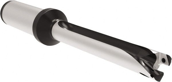 Allied Machine and Engineering - Series 13, 13 to 13.99mm Diam, 3/4" Diam Straight Shank with Flange, Straight Flute Spade Drill - 5.5079" Max Depth, 6.574" Body Length, 8.73" OAL, Long Length, Through Coolant - Exact Tooling