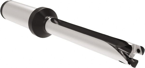 Allied Machine and Engineering - Series 11, 11 to 11.99mm Diam, 5/8" Diam Straight Shank with Flange, Straight Flute Spade Drill - 3-19/64" Max Depth, 6.331" OAL, Standard Length, Through Coolant - Exact Tooling