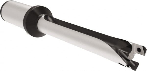 Allied Machine and Engineering - Series 18, 18 to 19.99mm Diam, 1" Diam Straight Shank with Flange, Straight Flute Spade Drill - 5-33/64" Max Depth, 6.824" Body Length, 9" OAL, Standard Length, Through Coolant - Exact Tooling