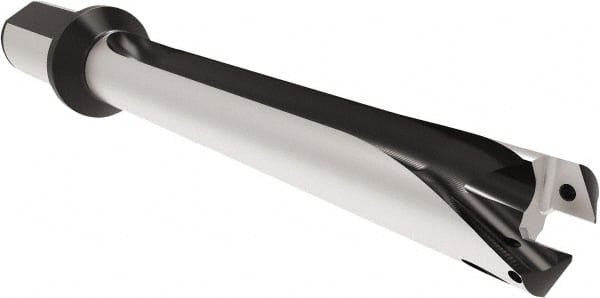 Allied Machine and Engineering - Series 32, 32 to 35mm Diam, 1-1/2" Diam Straight Shank with Flange, Straight Flute Spade Drill - 9-41/64" Max Depth, 14.5689" OAL, Standard Length, Through Coolant - Exact Tooling