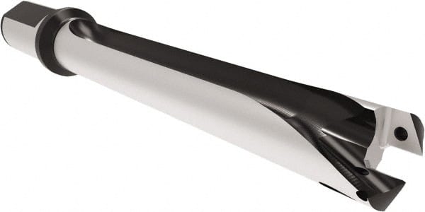 Allied Machine and Engineering - Series 29, 29 to 31.99mm Diam, 32mm Diam Straight Shank with Flange, Straight Flute Spade Drill - 223.9mm Max Depth, 327.6mm OAL, Standard Length, Through Coolant - Exact Tooling