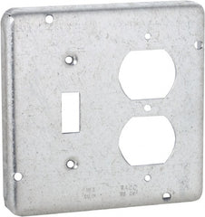 Hubbell-Raco - Electrical Outlet Box Steel Cover - Includes Mounting Hardware - Exact Tooling