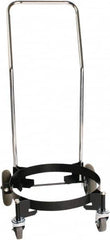 Guardair - 130 Lb Load Capacity, 30 Gal Drum Dolly - 22.13" Wide x 35-22/25" High, 4 Steel Wheels - Exact Tooling