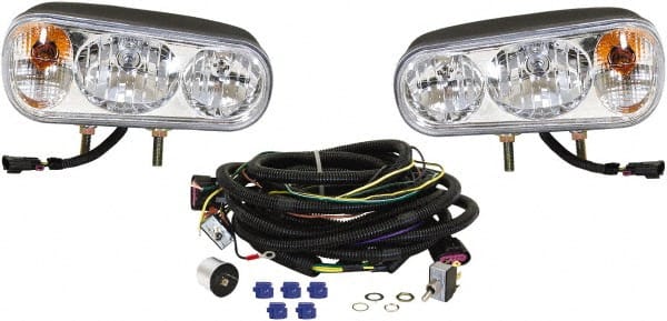 Buyers Products - 1,500 Lumens, 12 Volt DC, Double Post Halogen Headlight - 3200K Color Scale, 55 Low/High Watt, Oval - Exact Tooling