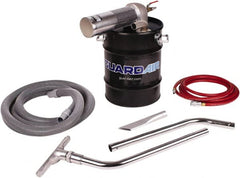 Guardair - 10 Gal Steel Tank, Air Powered Wet/Dry Vacuum - 5 Peak hp, 20' Hose Fitting, Cordless, Cartridge Filter - Exact Tooling