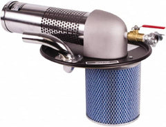 Guardair - Air Powered Wet/Dry Drum Vacuum Head - 20' Hose Length, 1-1/2" Vacuum Hose Fitting, 213" Water Lift, Use with 1-1/2" Hoses - Exact Tooling