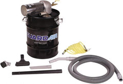 Guardair - 10 Gal Steel Tank, Air Powered Wet/Dry Vacuum - 5 Peak hp, 10' Hose Fitting, Cordless, Cartridge Filter - Exact Tooling