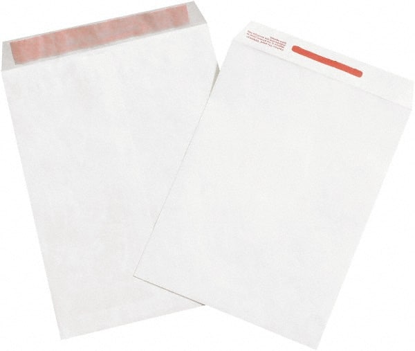 Dupont - 12" Long x 9" Wide Peel-Off Self-Seal Tyvek Flat Catalog Envelopes - White - Exact Tooling