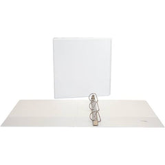 Universal One - 375 Sheet Capacity, 8-1/2 x 11", View Ring Binder - Polypropylene, White - Exact Tooling