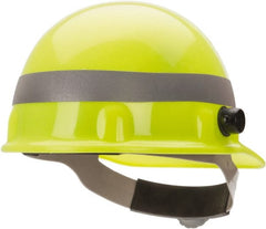 Fibre-Metal - ANSI Type I, Class E Rated, 8-Point, Ratchet Adjustment Hard Hat - One Size Fits Most, Yellow, Standard Brim - Exact Tooling
