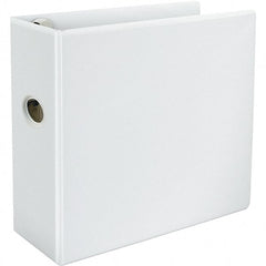 Universal One - 1,050 Sheet Capacity, 8-1/2 x 11", View Ring Binder - Polypropylene, White - Exact Tooling