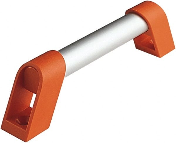 Electro Hardware - 19.68" Between Centers 1/4" Hole, Plastic/Aluminum Tubular Pull Handle - 1.02" Handle Width, 2.09" Handle Height, 20.61" OAL, 0.79" Handle Diam, Plastic Finish - Exact Tooling