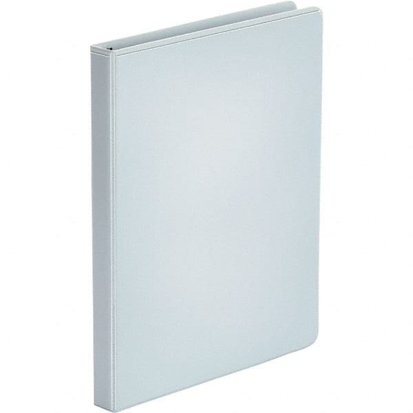 UNIVERSAL - 100 Sheet Capacity, 8-1/2 x 11", View Ring Binder - Polypropylene, White - Exact Tooling