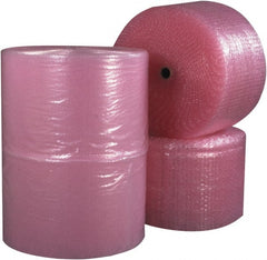Made in USA - 3,000" Long x 12" Wide, Antistatic Bubble Roll - Pink, Standard Grade - Exact Tooling