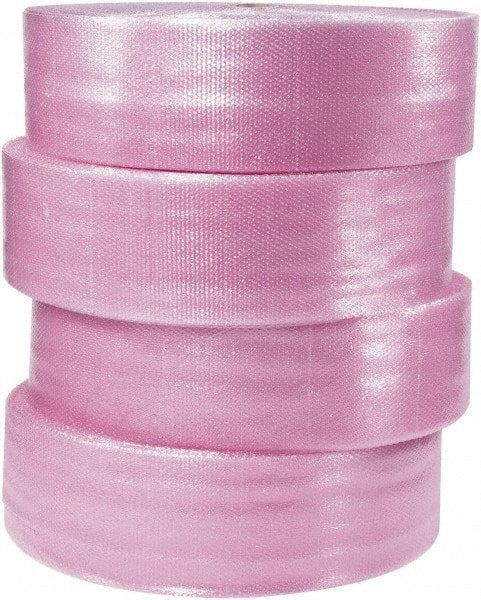Made in USA - 9,000" Long x 48" Wide, Antistatic Bubble Roll - Pink, Standard Grade - Exact Tooling