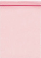 Value Collection - 8" Long x 6" Wide, 2 mil Thick, Self Seal Antistatic Poly Bag - Pink, Standard Grade - Exact Tooling